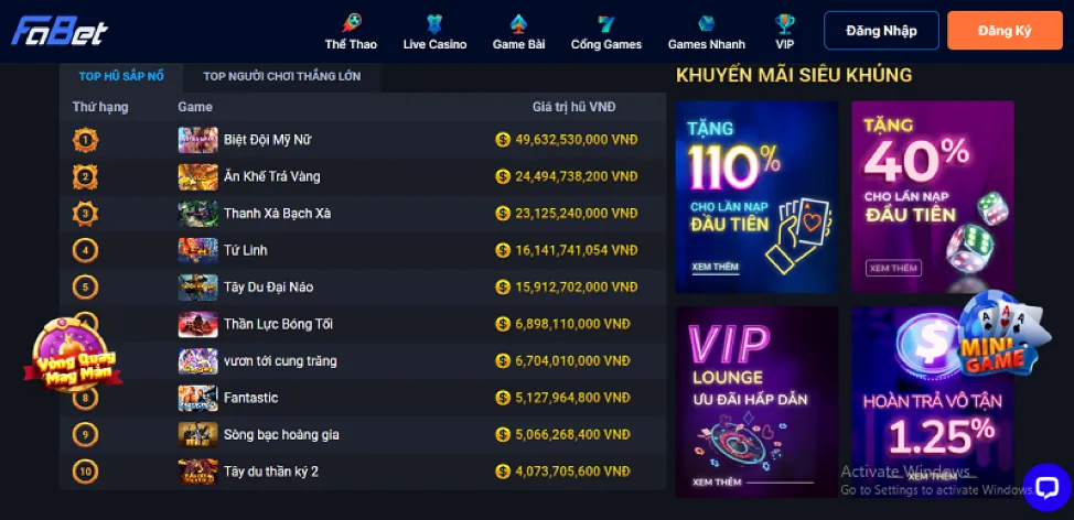 Cập nhật game mới Rwin